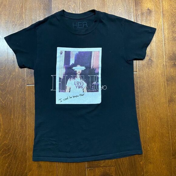 HER Official Merch I Used To Know H.E.R. Black Tee T-Shirt Women's Size Small - Picture 3 of 8